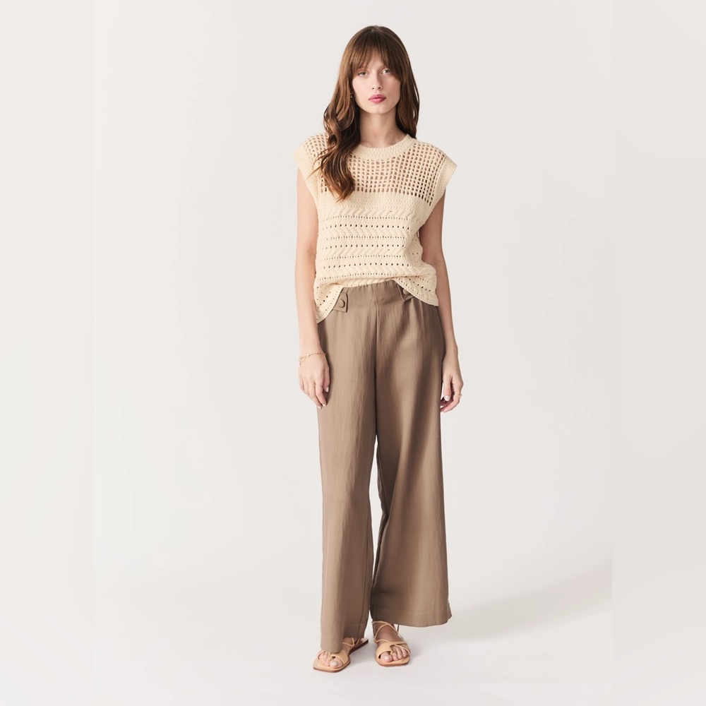Dèluc Paolo Knit Top in Ecru Sz Small